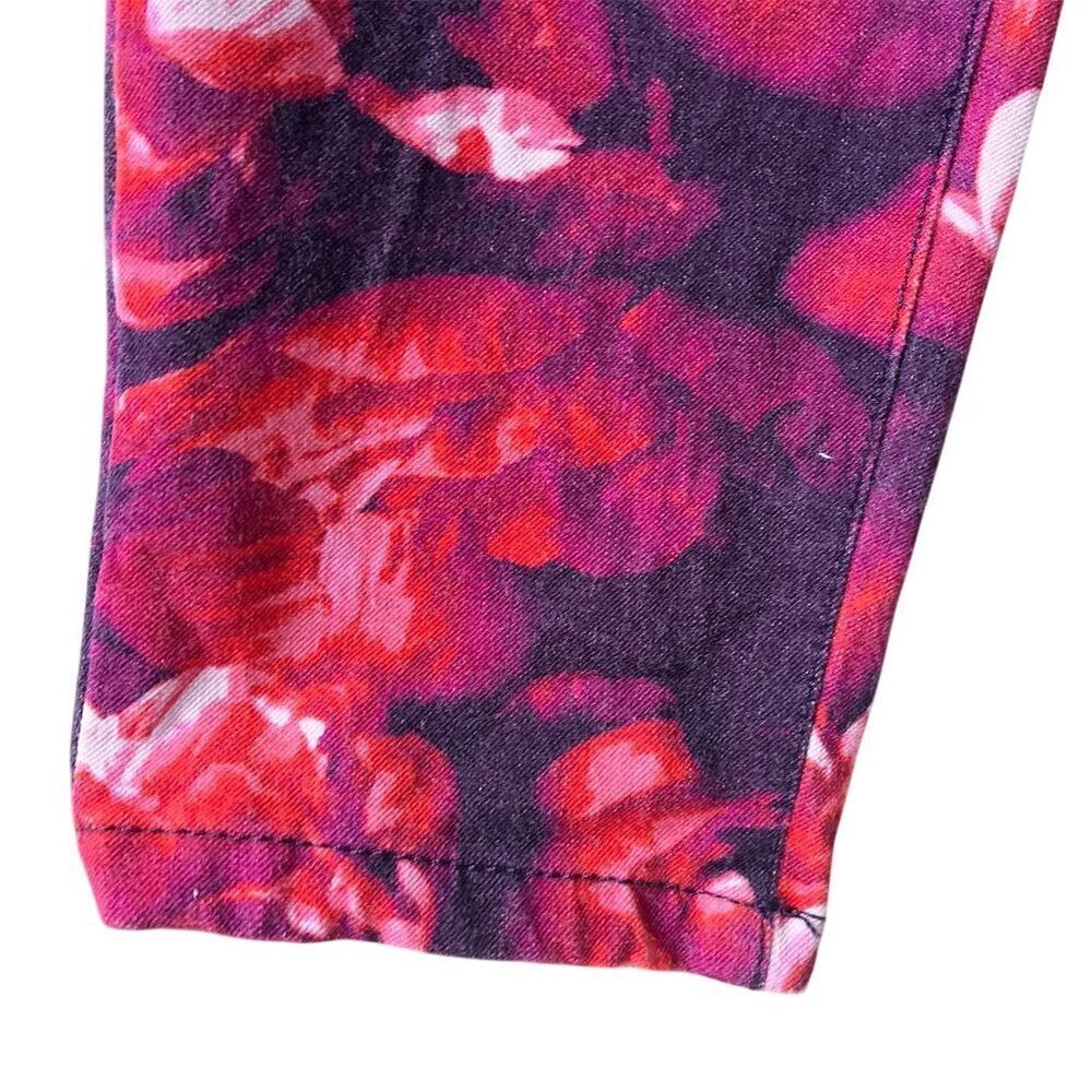 Banana Republic Women's Floral Skinny Ankle Pants Multicolor Size 0 - Picture 4 of 10